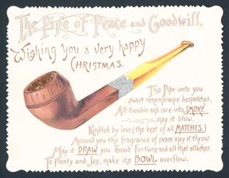 Die Pfeife des Friedens und des Wohlwollens, Weihnachtskarte