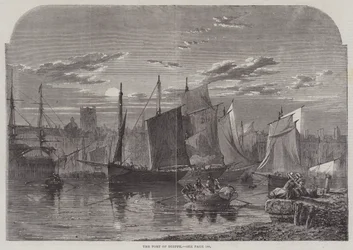 Der Hafen von Dieppe (Stich)