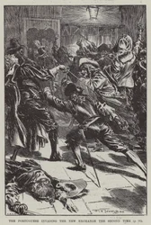 Die Portugiesen erobern das Neue Börsengebäude zum zweiten Mal (Gravur)