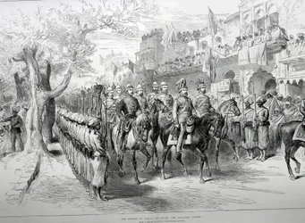Der Prinz von Wales in Delhi: der Chandry Chowk