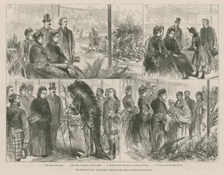 Die Königin bei der Wildwest-Show der Großen Amerikanischen Ausstellung