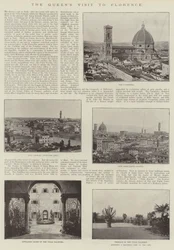 Der Besuch der Königin in Florenz (Gravur)