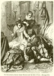 Die Versöhnung zwischen Königin Elizabeth und dem Earl of Essex