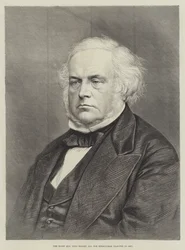 Der ehrenwerte John Bright, MP für Birmingham, gewählt 1857 (Gravur)