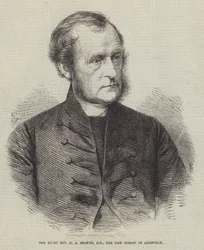 Der rechte ehrwürdige G A Selwyn, DD, der neue Bischof von Lichfield (Stich)