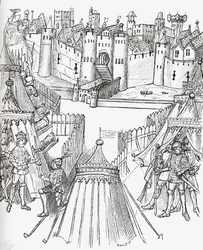 Die Belagerung von Rouen, Frankreich im Jahr 1418, aus 
