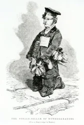 Der Straßenverkäufer von Muskatreibern, ca. 1840