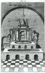 Das Tabernakel und der Altar (Stich)
