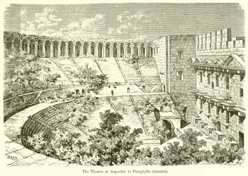 Das Theater von Aspendos in Pamphylien (Innenansicht)