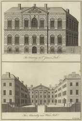 Die Schatzkammer im St. James Park und das Admiralitätshaus bei Whitehall, Westminster