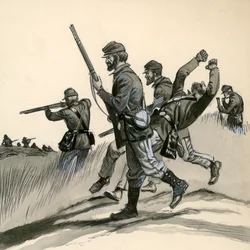 Infanteristen der Union während des amerikanischen Bürgerkriegs