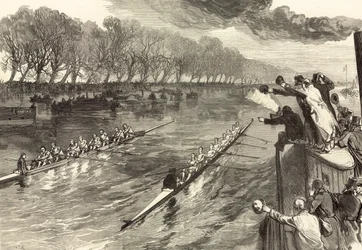 Das Universitäts-Bootrennen Unentschieden