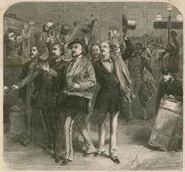 Der Krieg: Abreise der Preußen vom Bahnhof Charing-Cross