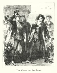 Die weißen und roten Rosen (Gravur)