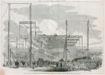 Das Gebäude im Hyde Park, London, für die Große Ausstellung von 1851