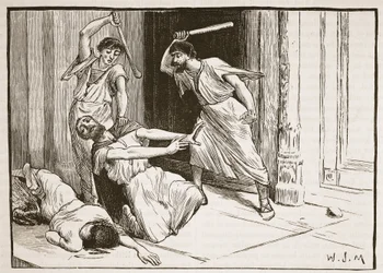 Der Tod von Tiberius Gracchus (Lithografie)