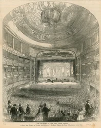 Die Ziehung der Art Union Preise im Drury Lane Theatre am 27. April 1847