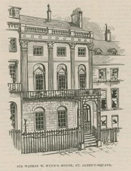 Der Dynamitanschlag in Westminster; Haus von Sir Watkin W. Wynn, St. James