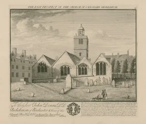 Die Ostansicht der Kirche St. Leonard Shoreditch