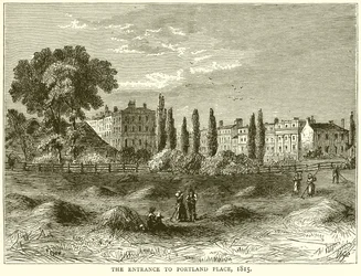 Der Eingang zu Portland Place, 1815