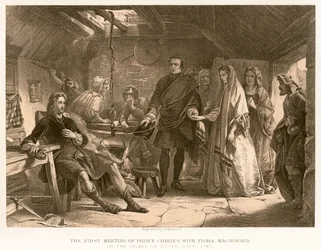 Das erste Treffen von Prinz Charles mit Flora Macdonald