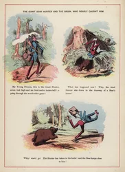 Der riesige Bärenjäger und der Bär, der ihn fast gefangen hätte