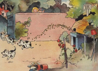 Die neugierigen Welpen, sie waren so überrascht!