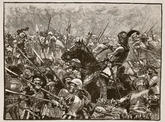 Der letzte Widerstand von Schwarz und seinen Deutschen, Illustration aus Cassells Illustrierter Geschichte Englands