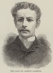 Der verstorbene Dr. Samuel Rabbeth (Gravur)