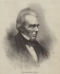 Der verstorbene Michael Faraday (Gravur)
