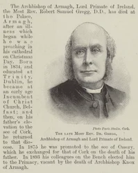 Der verstorbene Erzbischof Dr Gregg, Erzbischof von Armagh und Lord Primas von Irland (Gravur)