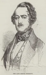 Der verstorbene Signor Donizetti (Gravur)
