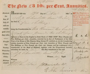 Die neuen £3 10s pro Cent Anleihen