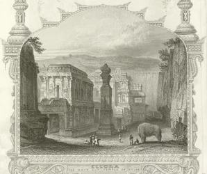 Der Felsentempel von Kailah, Ellora, Indien