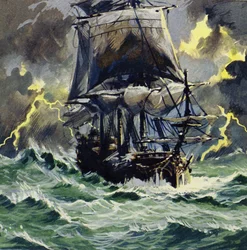 Die stürmische Reise inspirierte Wagners Der fliegende Holländer