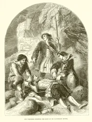 Die Wracker plündern den Körper von Sir Cloudesley Shovell