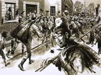 Theodore Hooke rächt sich an einer Frau in einer ruhigen Londoner Straße