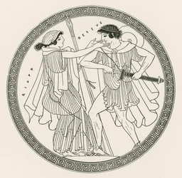 Theseus und Aithra von Hibron (Gravur)