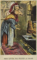 Dieses kleine Schwein blieb zu Hause