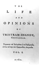 Titelseite zu The Life and Opinions of Tristram Shandy, Gentleman von Laurence Sterne, veröffentlicht 1760