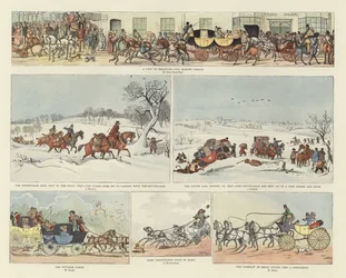 Transport mit Pferd und Wagen