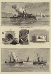 Türme gegen Breitseite bei Portland (Stich)