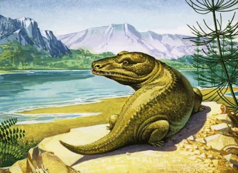 Unidentifizierter krokodilähnlicher Dinosaurier