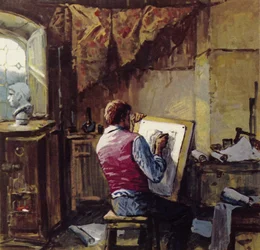 Van Gogh verließ seine Missionsarbeit in den Minen und begann in Brüssel zu zeichnen