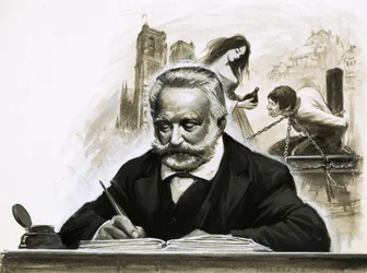 Victor Hugo schreibt seinen Roman Notre Dame de Paris