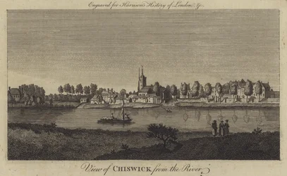Blick auf Chiswick vom Fluss