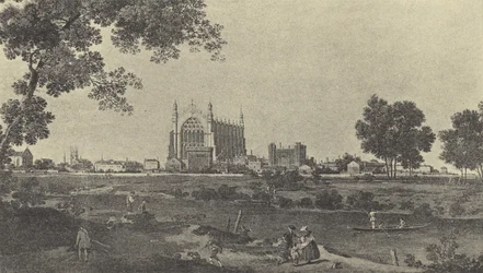 Ansicht des Eton College, um 1747 (Gravur)