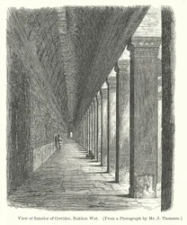 Ansicht des Innenkorridors, Nakhon Wat (Gravur)
