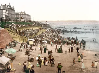 Blick auf einen englischen Strand