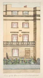 Ansicht des Hauses, in dem George Cruikshank starb, veröffentlicht ca. 1878